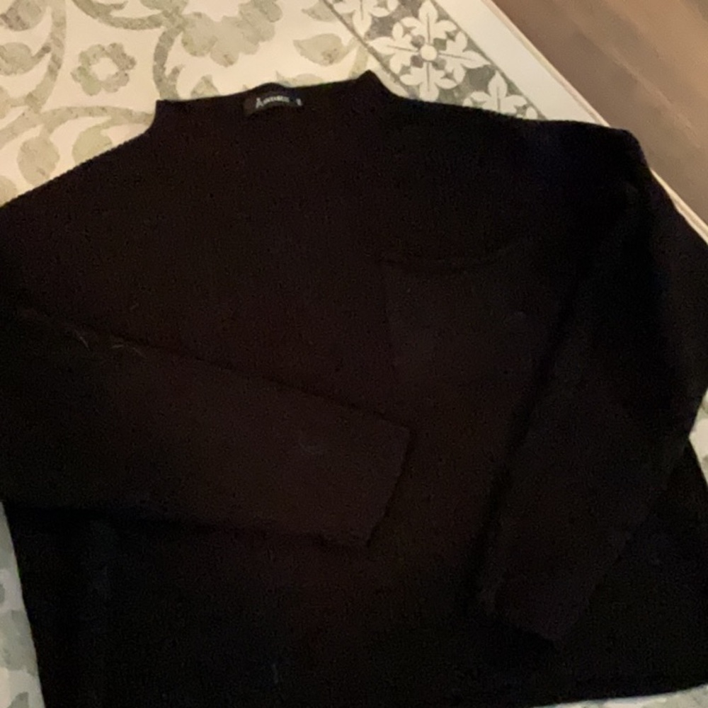 Black Sweater With Front Pocket